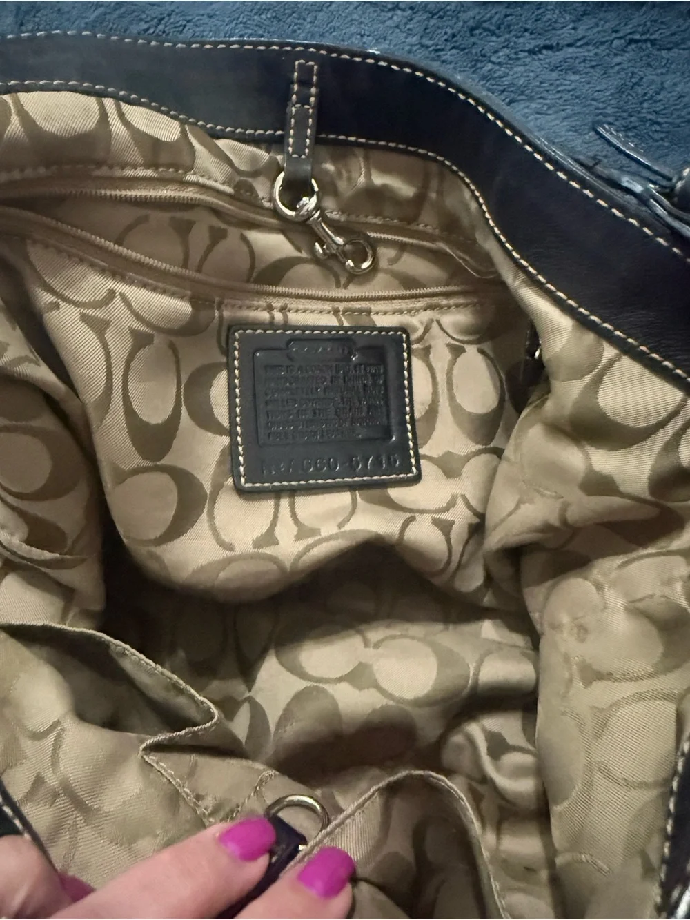 Coach Black Pebbled Leather Messenger Bag